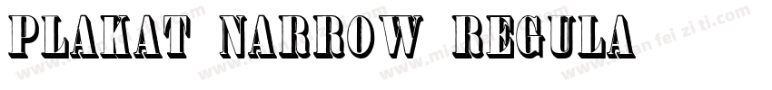 Plakat Narrow Regula字体转换